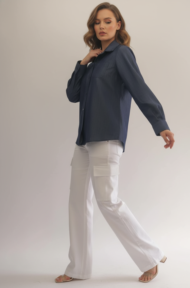 Soft Denim Utility Shirt