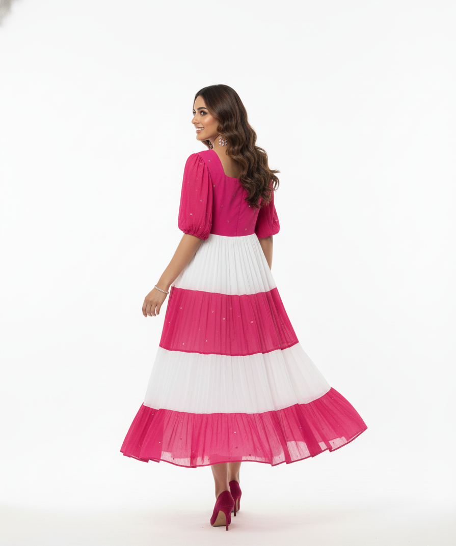 Amara Layered Chiffon Maxi Dress
