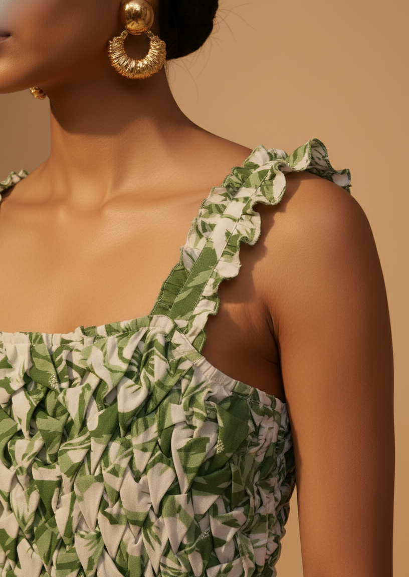 Sylvie Smocked Cotton Maxi Dress