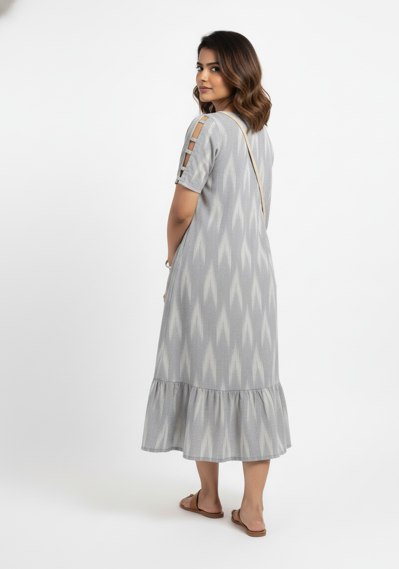 Ira Ikat Midi Dress