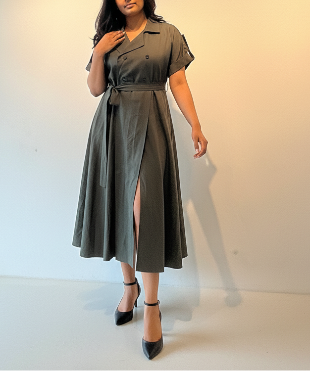 Aurea Belted Coat Dress