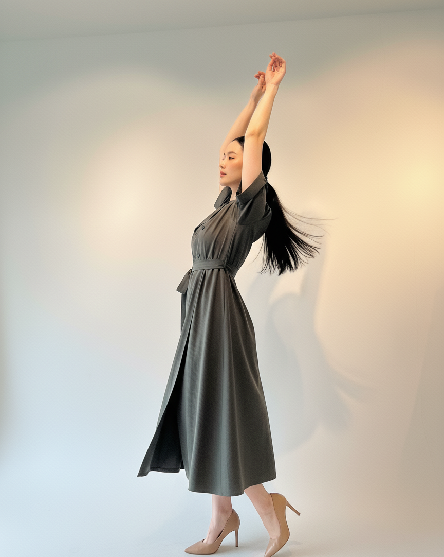 Aurea Belted Coat Dress