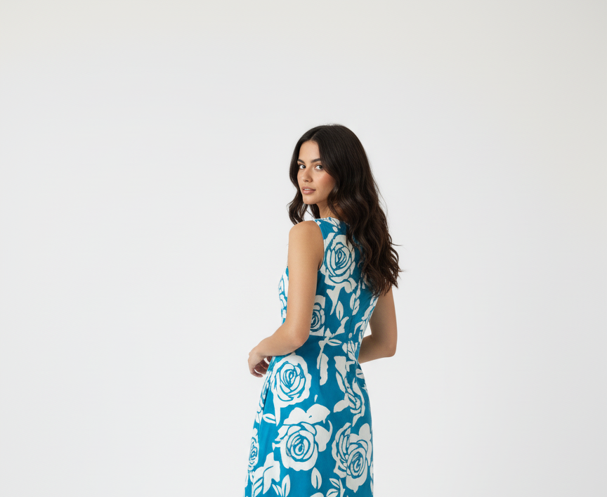 Alba Floral Pintuck Mini Dress