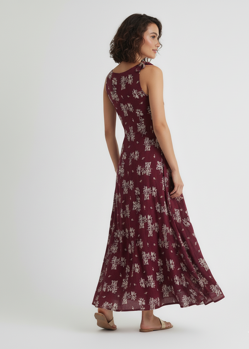 Maribel Floral Bow Maxi Dress