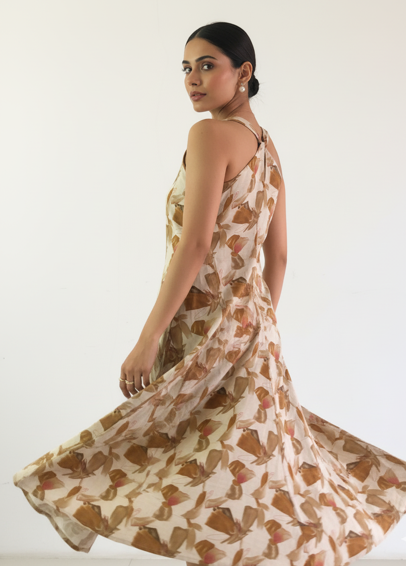 Fire halter neck dress