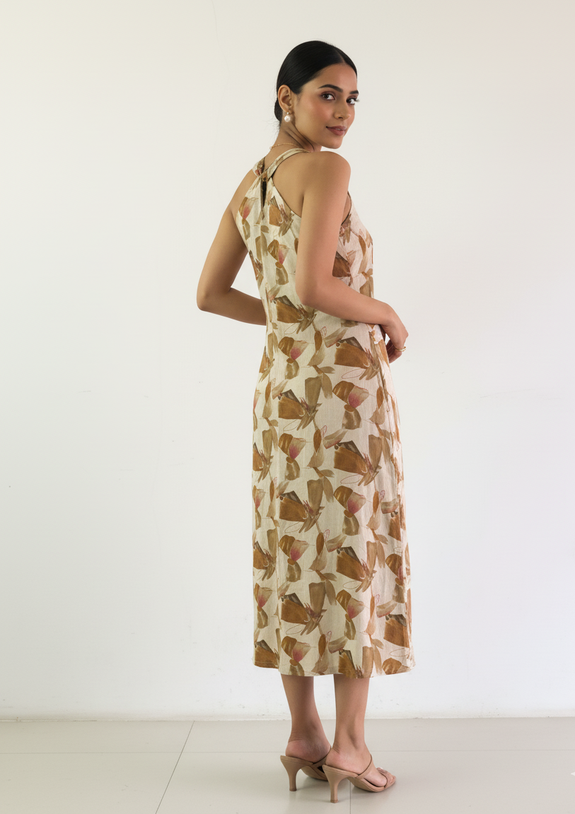 Fire halter neck dress