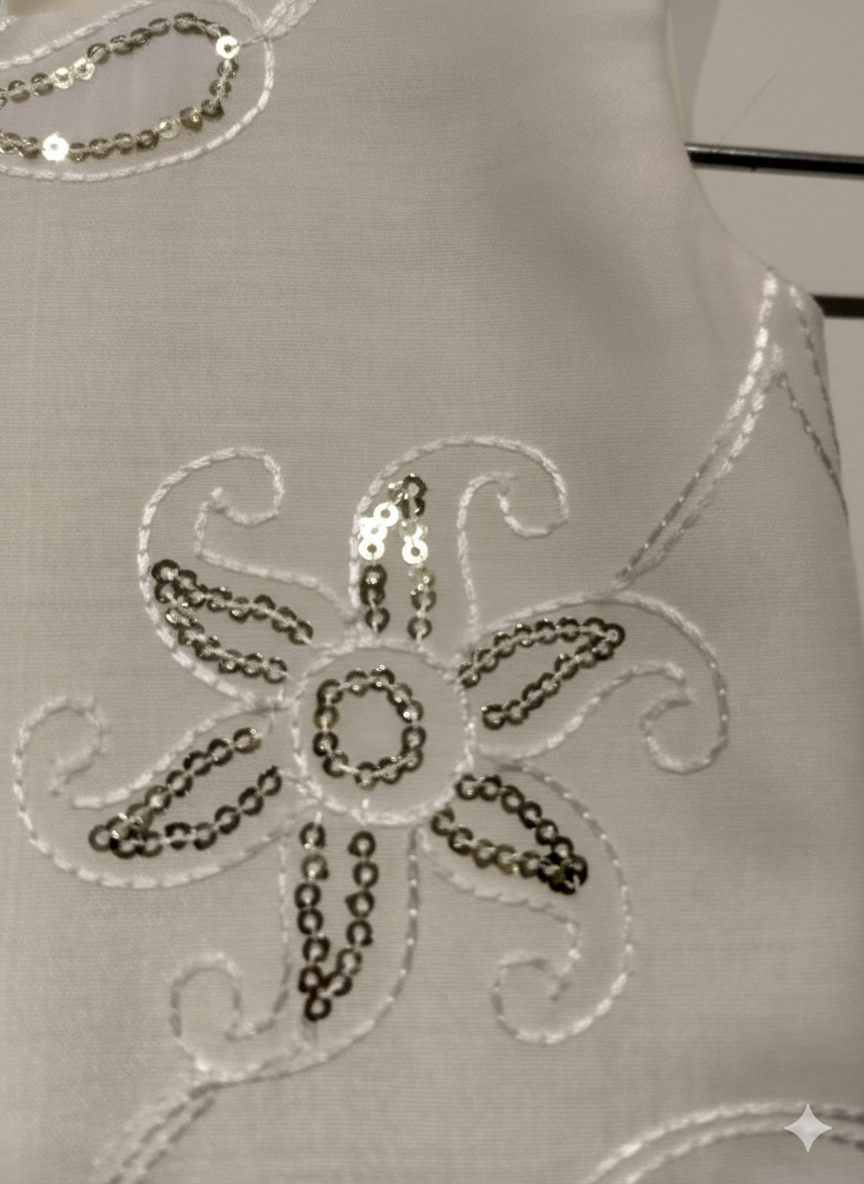 Sequin Flower Tiered Kids Frock