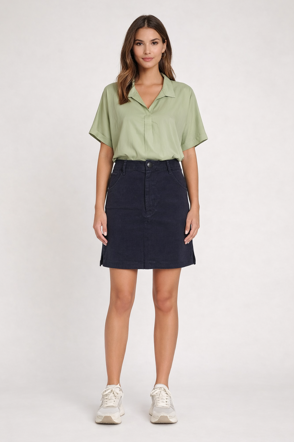 Corduroy Mini Skirt
