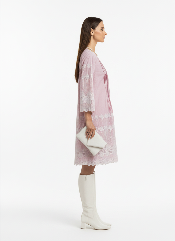 Livia Diamond-Trim Dress