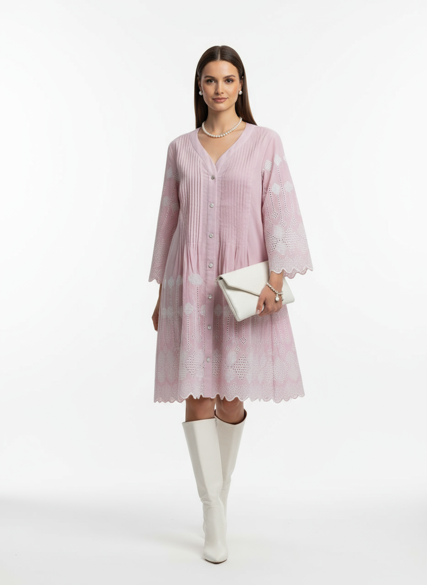 Livia Diamond-Trim Dress