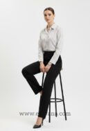 Gold-Stripe Linen Formal Shirt