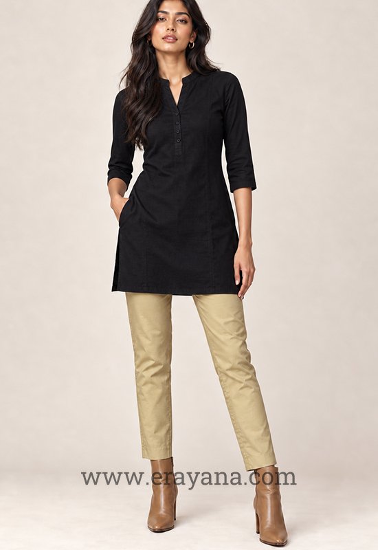 Golden Cotton Silk Straight Pants - Image 2
