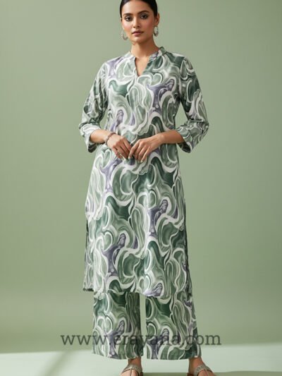 Swirl Palazzo Kurti Set