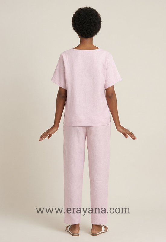 Relaxed Linen Top & Pant Set - Image 2