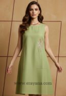 Elara Embroidered Cotton Midi Dress