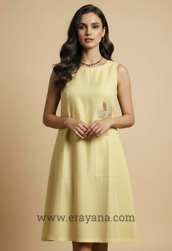 Elara Embroidered Cotton Midi Dress - Image 5