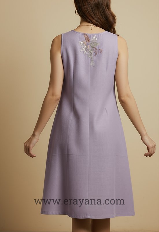 Elara Embroidered Cotton Midi Dress - Image 4