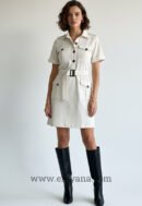 Seline Corduroy Trench Mini Dress