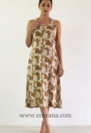 Halter Printed Cotton Midi Dress